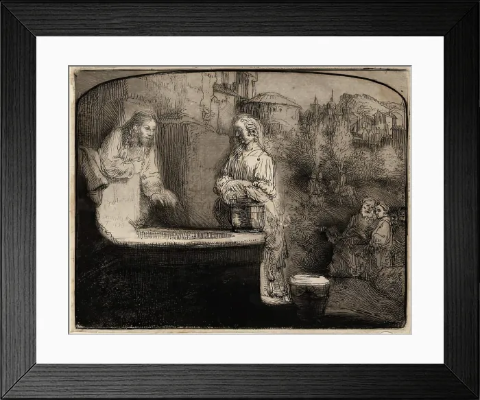 Framed Print : The Woman at the Well, 1698. Creator: Unknown Framed Print : The Woman at the Well, 1698. Creator: Unknown