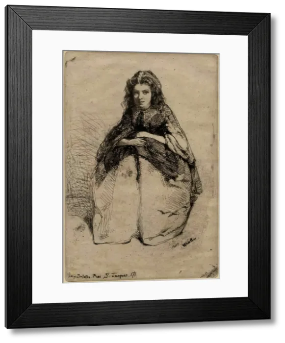 Framed Print : Fumette (Kennedy 13), c1857. Creator: James Abbott McNeill Whistler Framed Print : Fumette (Kennedy 13), c1857. Creator: James Abbott McNeill Whistler