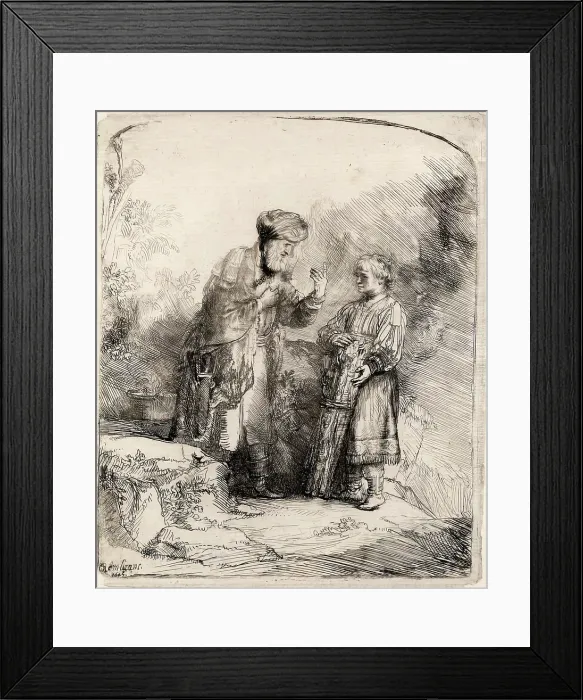 Framed Print : Abraham and Isaac, 1645. Creator: Rembrandt Harmensz van Rijn Framed Print : Abraham and Isaac, 1645. Creator: Rembrandt Harmensz van Rijn