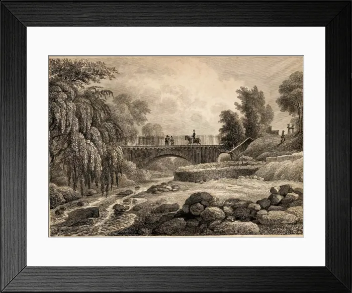Framed Print : Midlothian, Stock Bridge, Water of Leith, c1830-1870. Creator: James Baylis Allen Framed Print : Midlothian, Stock Bridge, Water of Leith, c1830-1870. Creator: James Baylis Allen