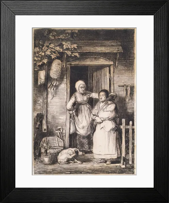 Framed Print : The Cottage Door, 1820. Creator: David Wilkie Framed Print : The Cottage Door, 1820. Creator: David Wilkie