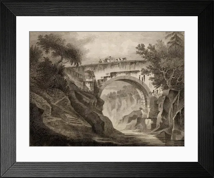 Framed Print : Gannachie Bridge (near Edzell, Angus), c1800s. Creator: James Fittler Framed Print : Gannachie Bridge (near Edzell, Angus), c1800s. Creator: James Fittler