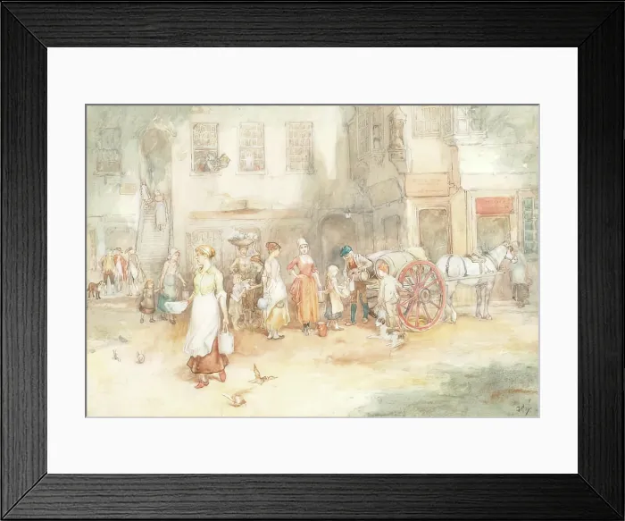 Framed Print : The Milk Cart (John Knox's House, Edinburgh), 1900. Creator: George Hay. The Milk Cart (John Knox's House, Edinburgh), 1900. Creator: George Hay Framed Print : The Milk Cart (John Knox's House, Edinburgh), 1900. Creator: George Hay. The Milk Cart (John Knox's House, Edinburgh), 1900. Creator: George Hay
