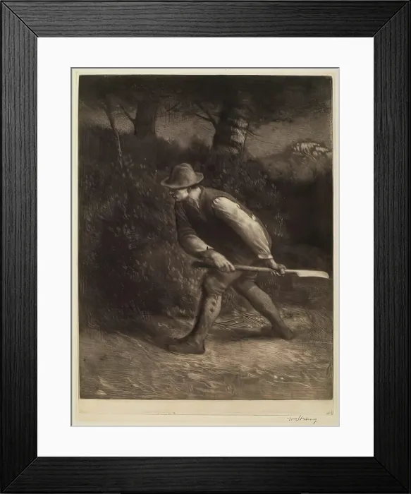 Framed Print : The Hedger, 1891. Creator: William Strang