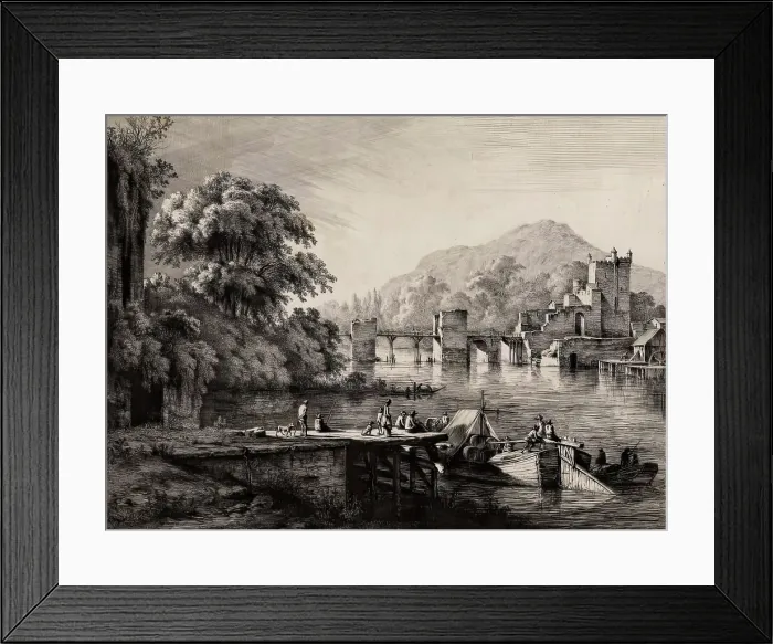 Framed Print : Landscape, 1800. Creator: Jean-Jacques de Boissieu Framed Print : Landscape, 1800. Creator: Jean-Jacques de Boissieu