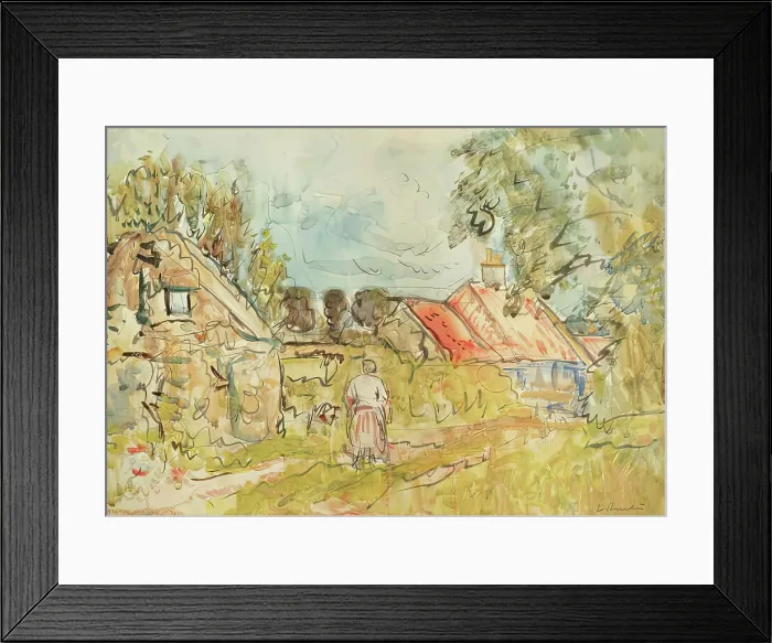 Framed Print : The Red Roof, 1925-1931. Creator: George Leslie Hunter Framed Print : The Red Roof, 1925-1931. Creator: George Leslie Hunter