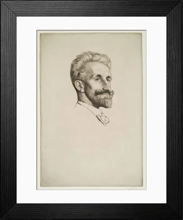 Framed Print : R.B. Cunninghame Graham, 1898. Creator: William Strang Framed Print : R.B. Cunninghame Graham, 1898. Creator: William Strang