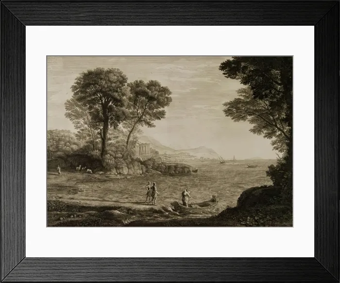 Framed Print : Classical Landscape, 1744. Creator: Pierre-Charles Canot Framed Print : Classical Landscape, 1744. Creator: Pierre-Charles Canot