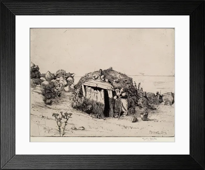 Framed Print : Penberth Cove, 1907. Creator: Martin Hardie Framed Print : Penberth Cove, 1907. Creator: Martin Hardie