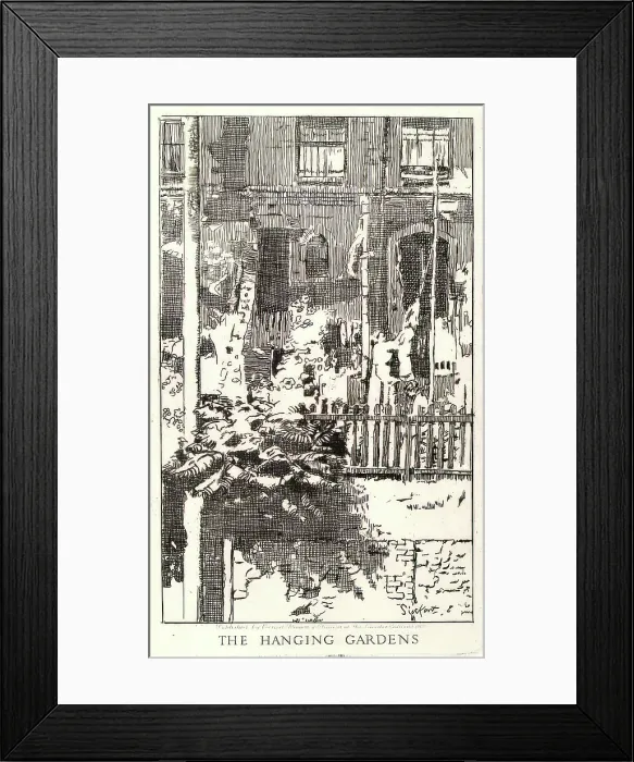 Framed Print : The Hanging Gardens, 1929. Creator: Walter Richard Sickert Framed Print : The Hanging Gardens, 1929. Creator: Walter Richard Sickert