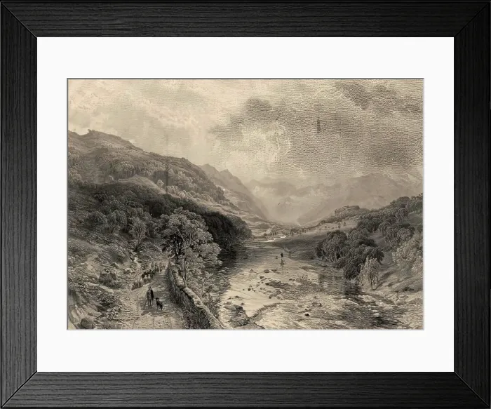 Framed Print : Borrodale, c1850s. Creator: Samuel Bough Framed Print : Borrodale, c1850s. Creator: Samuel Bough