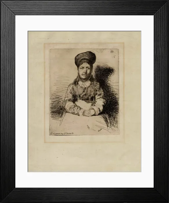 Framed Print : La Retamuse (The Tinker's Wife) (Kennedy 14), 1858. Creator: James Abbott McNeill Whistler. La Retamuse (The Tinker's Wife) (Kennedy 14), 1858 Framed Print : La Retamuse (The Tinker's Wife) (Kennedy 14), 1858. Creator: James Abbott McNeill Whistler. La Retamuse (The Tinker's Wife) (Kennedy 14), 1858