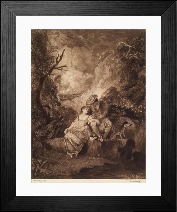 Framed Print : French Pastoral-Shepherd & Sheep, (c1710s), c1890s. Creator: William Brassey Hole Framed Print : French Pastoral-Shepherd & Sheep, (c1710s), c1890s. Creator: William Brassey Hole