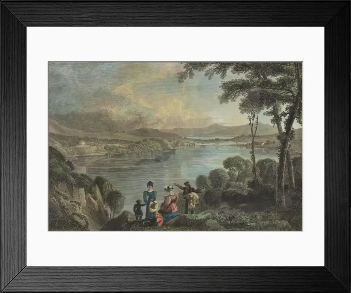 Framed Print : Loch Faed and Kean's Cottage (Bute-shire) from Bardarach, Looking North, c1820s Framed Print : Loch Faed and Kean's Cottage (Bute-shire) from Bardarach, Looking North, c1820s