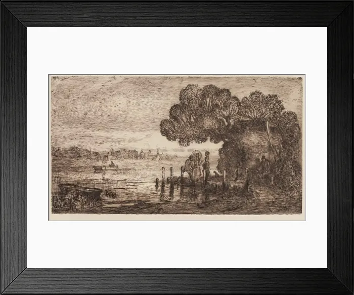 Framed Print : The Ferry at Christchurch, Hampshire, c1863-1891. Creator: Alexander Davidson Longmuir Framed Print : The Ferry at Christchurch, Hampshire, c1863-1891. Creator: Alexander Davidson Longmuir
