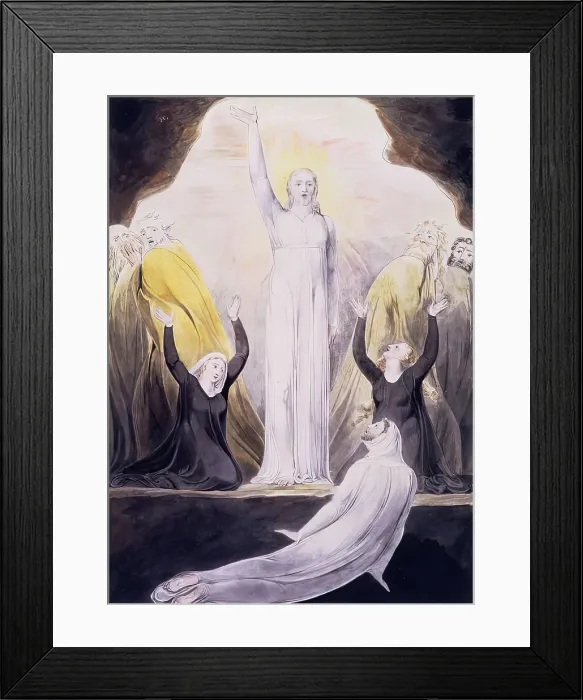 Framed Print : The Raising of Lazarus, 1800. Creator: William Blake Framed Print : The Raising of Lazarus, 1800. Creator: William Blake
