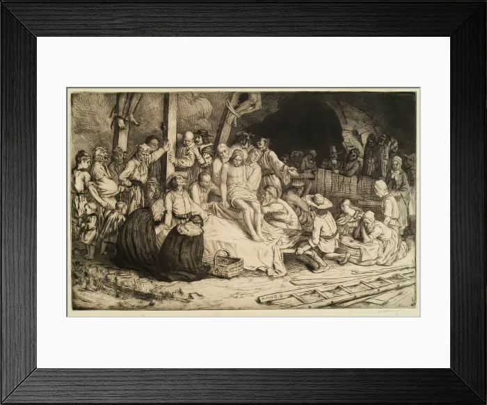 Framed Print : The Descent From The Cross, 1897 Reworked. Creator: William Strang Framed Print : The Descent From The Cross, 1897 Reworked. Creator: William Strang