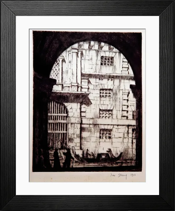 Framed Print : The Prison, Venice, 1910. Creator: Ian Strang Framed Print : The Prison, Venice, 1910. Creator: Ian Strang