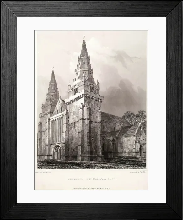 Framed Print : Aberdeen Cathedral, S.W, c1845. Creator: Unknown Framed Print : Aberdeen Cathedral, S.W, c1845. Creator: Unknown