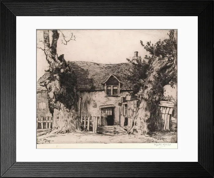 Framed Print : Dulieu's Pig Farm, 1907. Creator: Martin Hardie. Dulieu's Pig Farm, 1907. Creator: Martin Hardie Framed Print : Dulieu's Pig Farm, 1907. Creator: Martin Hardie. Dulieu's Pig Farm, 1907. Creator: Martin Hardie