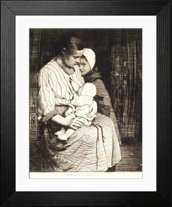 Framed Print : The Mother. Creator: William Lee-Hankey Framed Print : The Mother. Creator: William Lee-Hankey
