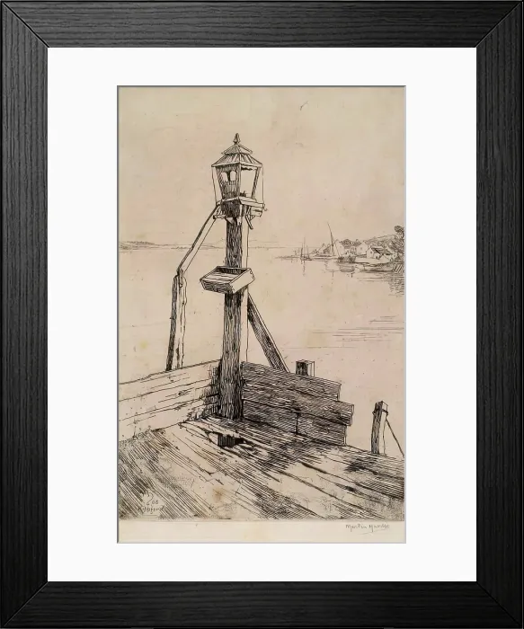 Framed Print : Pier End, Kippford, 1908. Creator: Martin Hardie Framed Print : Pier End, Kippford, 1908. Creator: Martin Hardie