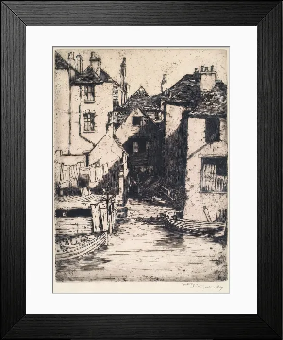 Framed Print : A Bit Of Portsmouth, 1928. Creator: Martin Hardie