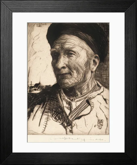 Framed Print : Pere - Dachicourt, 1920. Creator: William Lee-Hankey Framed Print : Pere - Dachicourt, 1920. Creator: William Lee-Hankey