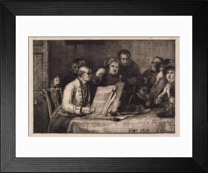 Framed Print : Reading the Will, 1819. Creator: David Wilkie Framed Print : Reading the Will, 1819. Creator: David Wilkie