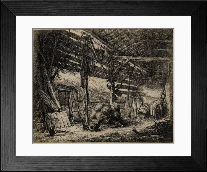 Framed Print : La Grange. Creator: Adriaen van Ostade Framed Print : La Grange. Creator: Adriaen van Ostade
