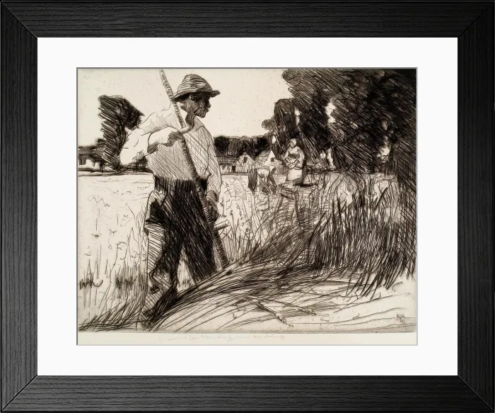 Framed Print : Field Workers, 1925-1949. Creator: William Lee-Hankey Framed Print : Field Workers, 1925-1949. Creator: William Lee-Hankey