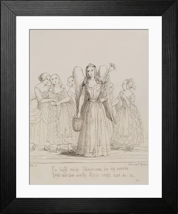 Framed Print : Mignon-from Wilhelm Meister by Goethe, 1841. Creators: Queen Victoria, Prince Albert Framed Print : Mignon-from Wilhelm Meister by Goethe, 1841. Creators: Queen Victoria, Prince Albert
