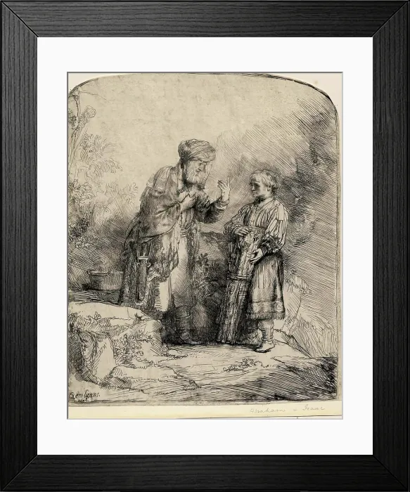 Framed Print : Abraham and Isaac, 1645. Creator: Rembrandt Harmensz van Rijn Framed Print : Abraham and Isaac, 1645. Creator: Rembrandt Harmensz van Rijn