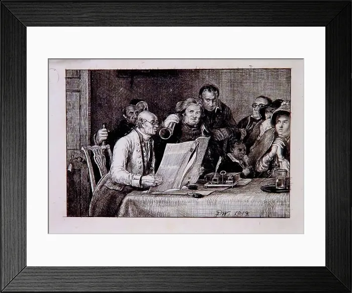 Framed Print : Reading the Will, 1819. Creator: David Wilkie Framed Print : Reading the Will, 1819. Creator: David Wilkie