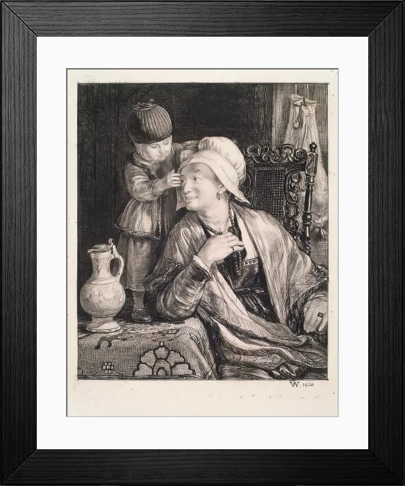 Framed Print : A Dutch Interior-Woman and Child, 1820-1821. Creator: David Wilkie Framed Print : A Dutch Interior-Woman and Child, 1820-1821. Creator: David Wilkie