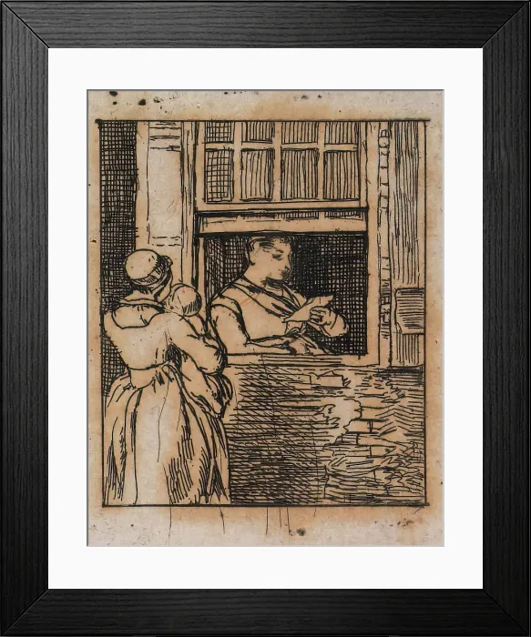 Framed Print : Woman at Window, c1813. Creator: David Wilkie Framed Print : Woman at Window, c1813. Creator: David Wilkie
