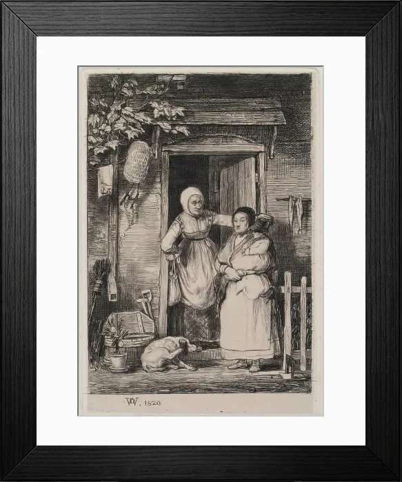 Framed Print : The Cottage Door, 1820. Creator: David Wilkie Framed Print : The Cottage Door, 1820. Creator: David Wilkie