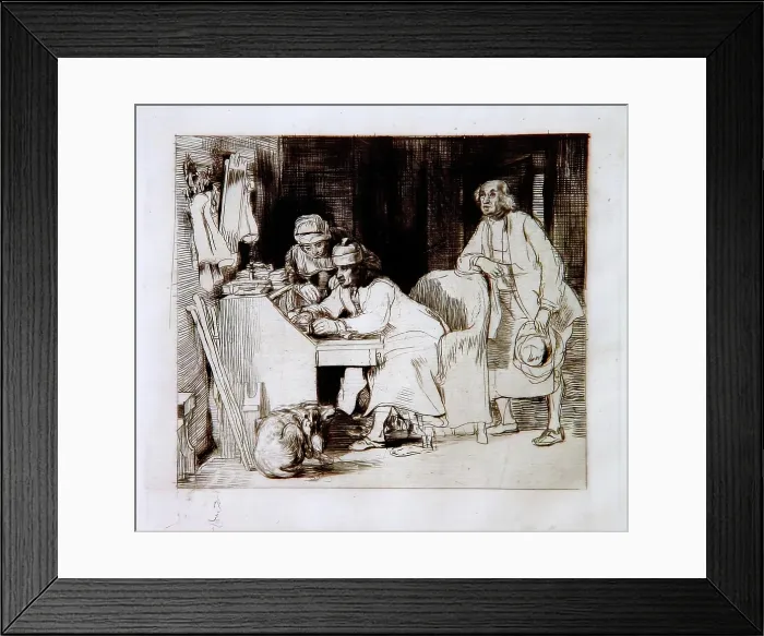 Framed Print : The Lost Receipt, 1807. Creator: David Wilkie Framed Print : The Lost Receipt, 1807. Creator: David Wilkie