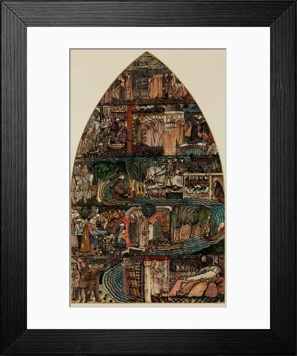 Framed Print : St Frideswide - Design for Stained Glass Window, Christchurch Oxford, 1859. Creator: Sir Edward Coley Burne-Jones Framed Print : St Frideswide - Design for Stained Glass Window, Christchurch Oxford, 1859. Creator: Sir Edward Coley Burne-Jones
