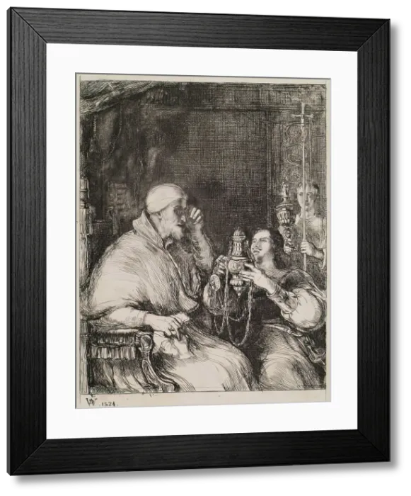 Framed Print : The Pope and the Goldsmith, 1824. Creator: David Wilkie Framed Print : The Pope and the Goldsmith, 1824. Creator: David Wilkie