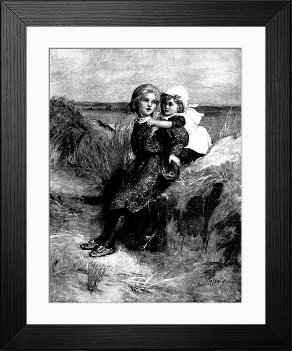 Framed Print : 'Pickaback' - by Miss Jane M. Dealy, 1895. Creator: George Meisenbach Framed Print : 'Pickaback' - by Miss Jane M. Dealy, 1895. Creator: George Meisenbach