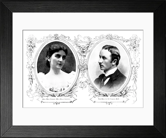 Framed Print : Marriage of the Hon. G. N. Curzon and Miss Mary Leiter, 1895. Creators: Unknown, Russell & Sons, Alice Hughes Framed Print : Marriage of the Hon. G. N. Curzon and Miss Mary Leiter, 1895. Creators: Unknown, Russell & Sons, Alice Hughes