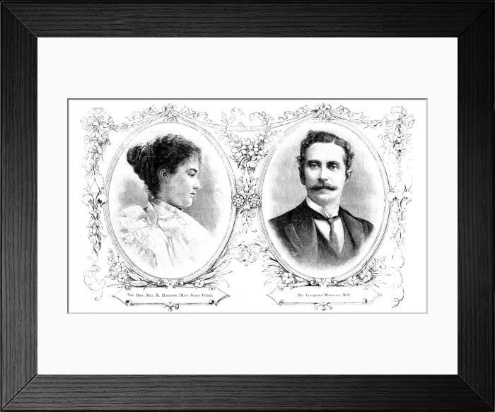Framed Print : Marriage of the Hon. Miss Peel and Mr. Rochfort Maguire, 1895. Creator: Unknown Framed Print : Marriage of the Hon. Miss Peel and Mr. Rochfort Maguire, 1895. Creator: Unknown