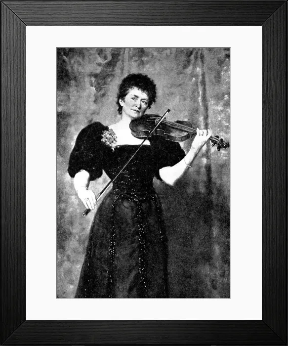 Framed Print : Pictures from the Royal Academy: Lady Halle (Madame Norman Neruda) - Hon. J. Collier, 1895. Creator: George Meisenbach Framed Print : Pictures from the Royal Academy: Lady Halle (Madame Norman Neruda) - Hon. J. Collier, 1895. Creator: George Meisenbach