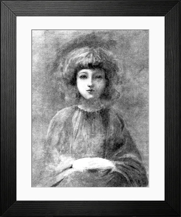 Framed Print : Pictures from the New Gallery: A Child's Head - Philip Burne-Jones, 1895. Creator: Unknown. Pictures from the New Gallery: A Child's Head - Philip Burne-Jones, 1895 Framed Print : Pictures from the New Gallery: A Child's Head - Philip Burne-Jones, 1895. Creator: Unknown. Pictures from the New Gallery: A Child's Head - Philip Burne-Jones, 1895