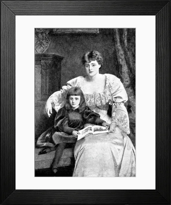 Framed Print : Pictures from the Royal Academy: Mrs. Gresham and Daughter - W. P. Frith, R.A. 1895. Creator: George Meisenbach Framed Print : Pictures from the Royal Academy: Mrs. Gresham and Daughter - W. P. Frith, R.A. 1895. Creator: George Meisenbach