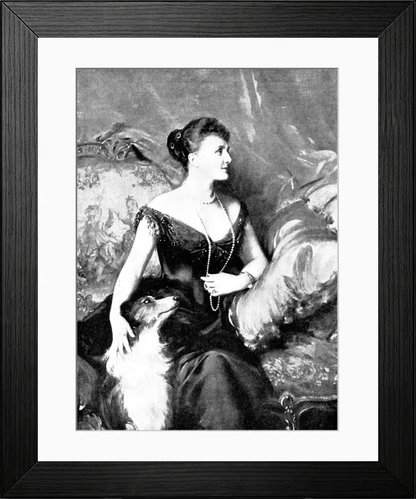 Framed Print : Pictures from the Royal Academy: Mrs. Arthur James - Luke Fildes, R.A. 1895. Creator: George Meisenbach Framed Print : Pictures from the Royal Academy: Mrs. Arthur James - Luke Fildes, R.A. 1895. Creator: George Meisenbach