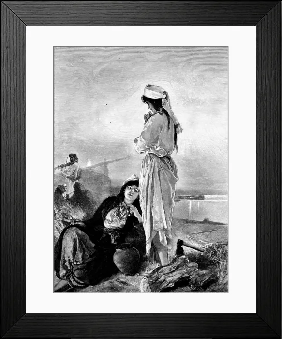 Framed Print : Evening on the Vistula - by J. Stryowsky, 1895. Creator: R. Jericke Framed Print : Evening on the Vistula - by J. Stryowsky, 1895. Creator: R. Jericke