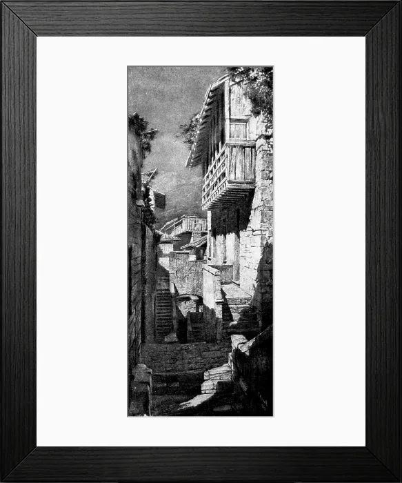 Framed Print : Pictures from the New Gallery: Tranquillity: Varenna, Lake of Como - C. T. G. Formili, 1895. Creator: Unknown Framed Print : Pictures from the New Gallery: Tranquillity: Varenna, Lake of Como - C. T. G. Formili, 1895. Creator: Unknown