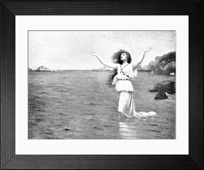 Framed Print : Pictures from the Royal Academy: Ariadne - P. H. Calderon, R.A. 1895. Creator: George Meisenbach Framed Print : Pictures from the Royal Academy: Ariadne - P. H. Calderon, R.A. 1895. Creator: George Meisenbach